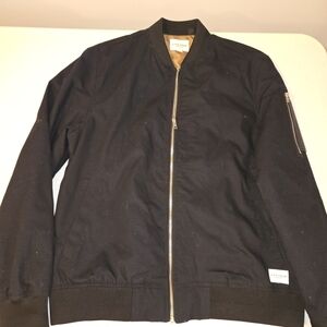 Five Four L.A. Canvas Ripstop Bomber Jacket Blk MED GRUNGE Biker GOTHCORE Militi